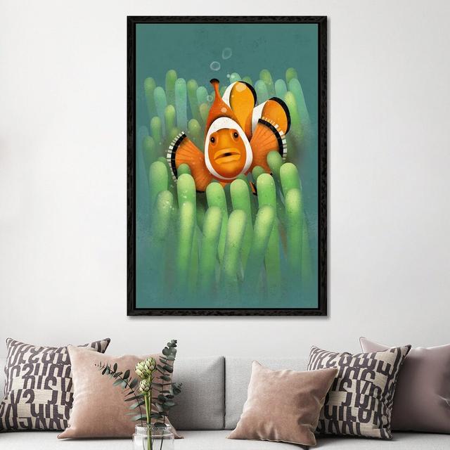 Clown Fish by Dieter Braun - Print on Canvas Breakwater Bay Format: Black Framed, Size: 152.4cm H x 101.6cm W x 3.81cm D on Productcaster.