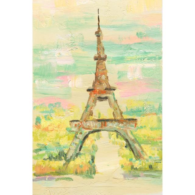 Eiffel Tower - Wrapped Canvas Painting Print Rosalind Wheeler Size: 76cm H x 51cm W x 3.8cm D on Productcaster.