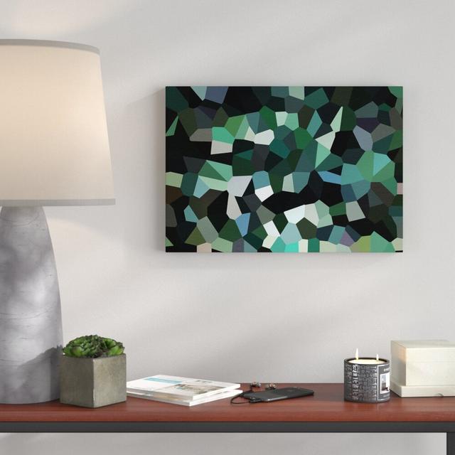 Green Abstract Graphic Art on Canvas East Urban Home Size: 50cm H x 76cm W on Productcaster.