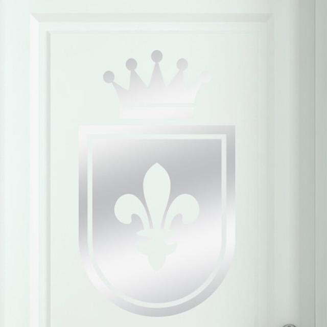 Royal Shield Door Room Wall Sticker East Urban Home Colour: Shiny Silver on Productcaster.