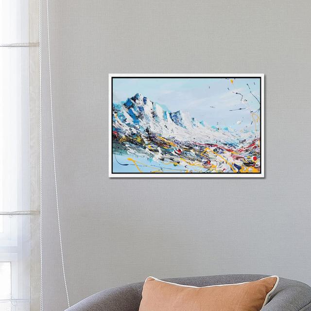 Mountain Fun by Piero Manrique - Painting Print on Canvas Union Rustic Format: White Framed, Size: 45.72cm H x 66.04cm W x 3.81cm D on Productcaster.