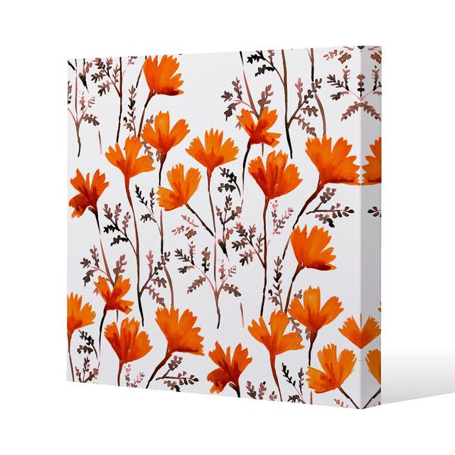 Flowers In Autumn Colours Canvas Print Andrew Lee Size: 127cm H x 127cm W x 4cm D on Productcaster.