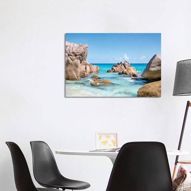 Anse Patates Beach On The Island Of La Digue, Seychelles House of Hampton Size: 66.04cm H x 101.6cm W x 3.81cm D on Productcaster.