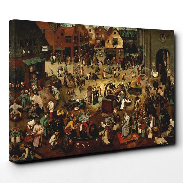 'The Fight Between Carnival and Lent' by Pieter Bruegel the Elder Painting Print on Canvas East Urban Home Size: 70cm H x 100cm W on Productcaster.