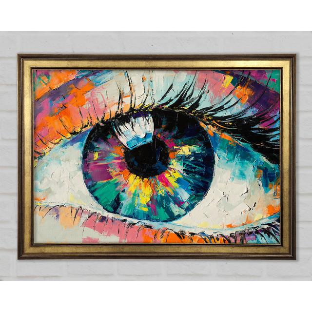 Detailed Eye Up Close Acrylic Paints Framed Print Happy Larry Size: 21cm H x 29.7cm W x 1.5cm D on Productcaster.