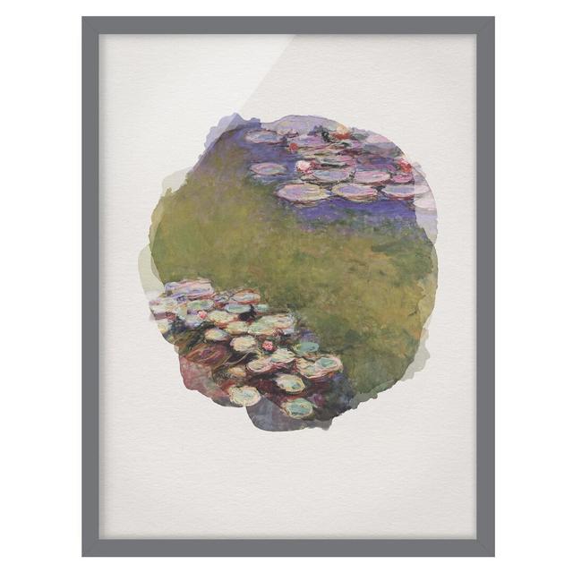 Water Lilies by Claude Monet - Picture Frame Painting Rosalind Wheeler Frame Option: Grey Framed, Size: 40cm H x 30cm W x 2cm D on Productcaster.