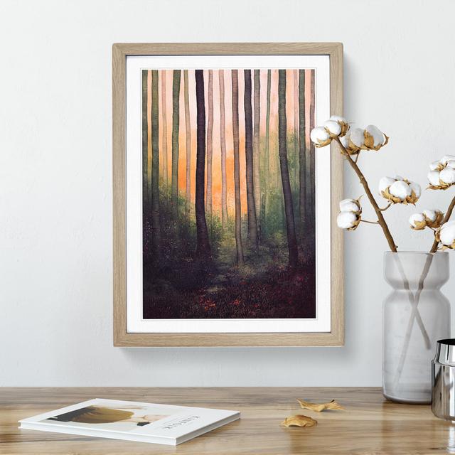 Forest No.7 - Single Picture Frame Painting Alpen Home Frame Colour: Oak, Size: 64cm H x 46cm W x 2cm D on Productcaster.