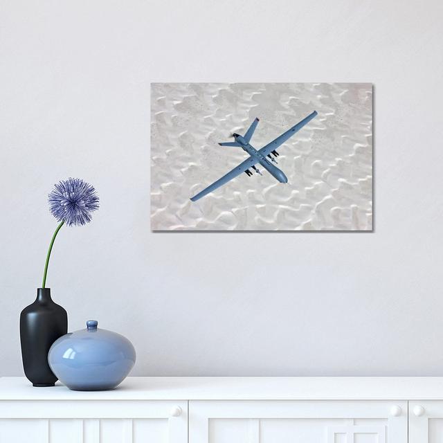 An MQ-9 Reaper Flies A Training Mission Over Southern New Mexico by HIGH-G Productions - Wrapped Canvas Print Latitude Run Size: 30.48cm H x 45.72cm W on Productcaster.