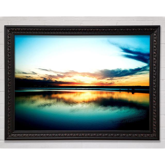 Sky Reflection Framed Print Highland Dunes Size: 21.1cm H x 29.7cm W on Productcaster.