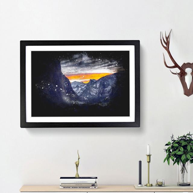 Sunset over Yosemite - Picture Frame Graphic Art Print East Urban Home Frame Option: Black Framed, Size: 24cm H x 33cm W x 2cm D on Productcaster.