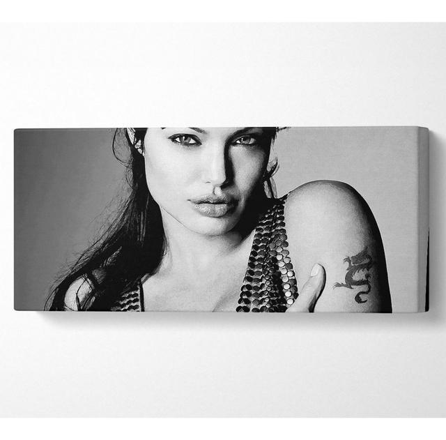 Angelina Jolie Dragon Tattoo - Leinwanddrucke auf Leinwand ModernMoments Größe: 40,6 cm H x 101,6 cm B x 10 cm T on Productcaster.