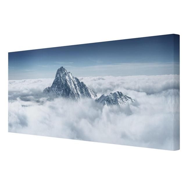 The Alps Above the Clouds - Wrapped Canvas Graphic Art Print East Urban Home Size: 60cm L x 120cm W on Productcaster.