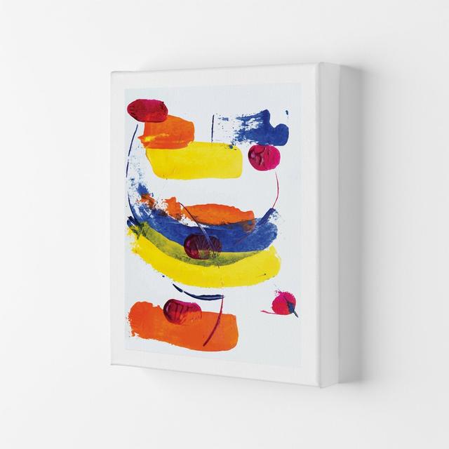 Bright Yellow Blue and Red Paint Strokes by Pixy Paper - Graphic Art Corrigan Studio Format: Wrapped Canvas, Size: 84cm H x 59.4cm W x 4cm D on Productcaster.