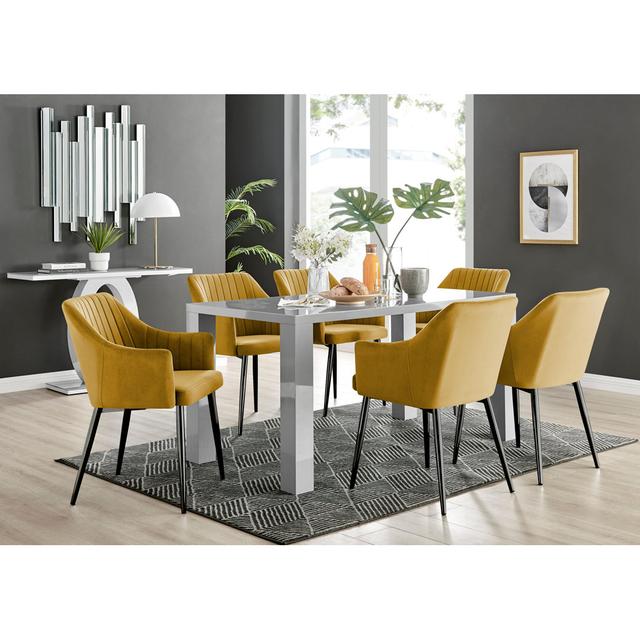 Russiaville 6 - Person Dining Set Canora Grey Colour: Brown on Productcaster.