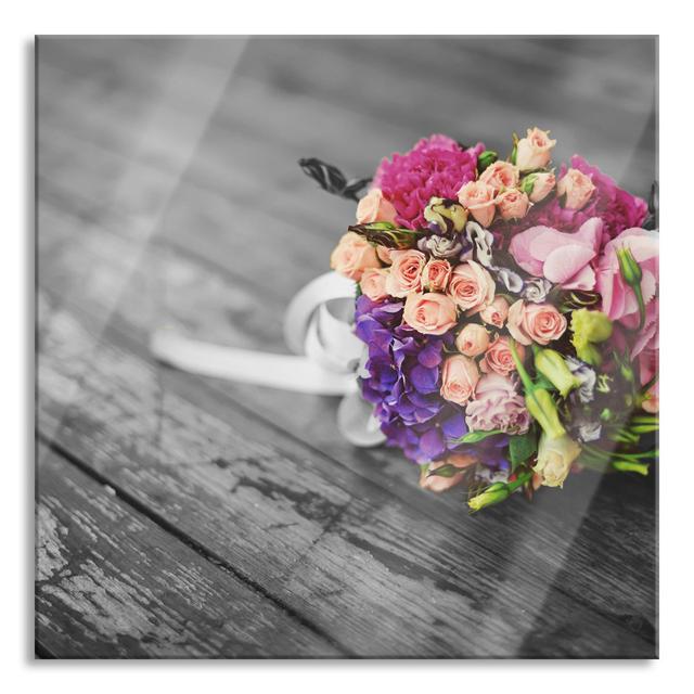 Beautiful Bouquet of Flowers - Unframed Photograph on Glass Brayden Studio Size: 80cm H x 80cm W x 0.4cm D on Productcaster.