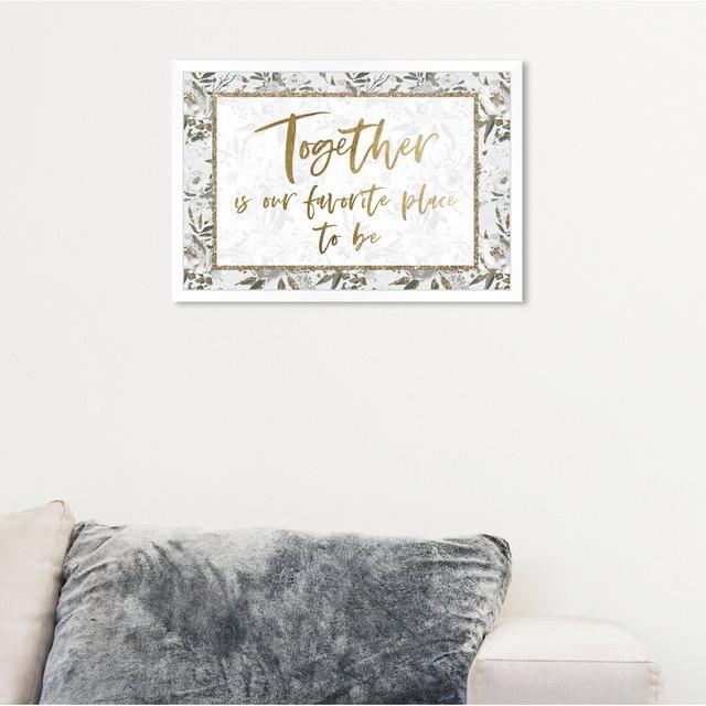 Together Floral - Print East Urban Home Format: Picture Frame, Size: 43cm H x 30cm W x 1cm D on Productcaster.