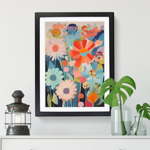 Modern Flowers Orphism Vol.9 - Picture Frame Print Big Box Art Size: 34cm H x 25cm W x 2cm D, Format: Walnut on Productcaster.