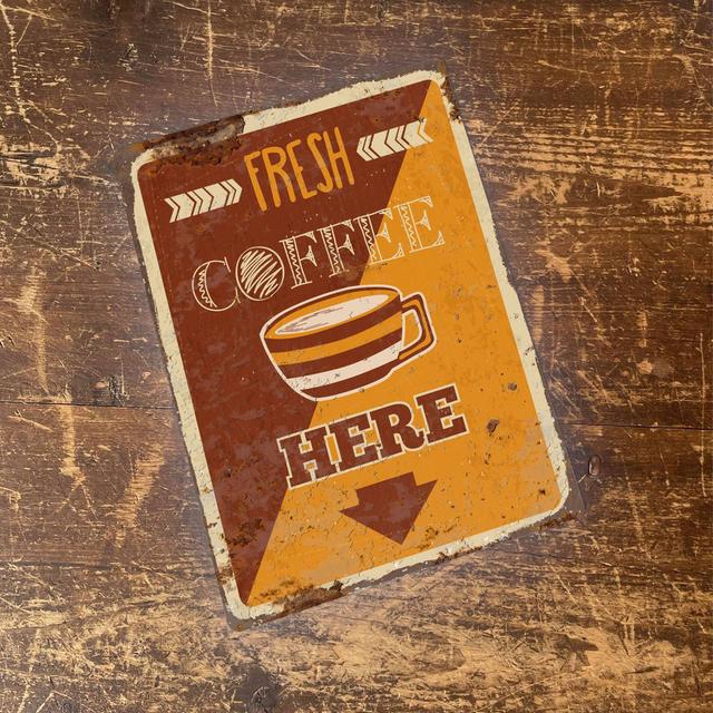 Fresh Coffee Here Wall Décor East Urban Home Size: 20cm H x 15cm W on Productcaster.