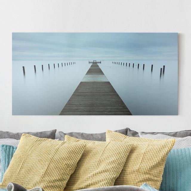 Leinwandbild - Pier In Schweden Horizontal Rechteck 2 0-0-12753 Haus am Meer Größe: 40cm H x 80cm B on Productcaster.