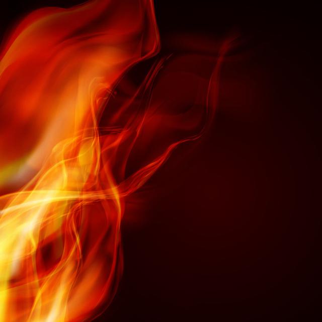 Abstract Fire Flames by Nobi_Prizue - Wrapped Canvas Print Metro Lane Size: 122cm H x 122cm W on Productcaster.