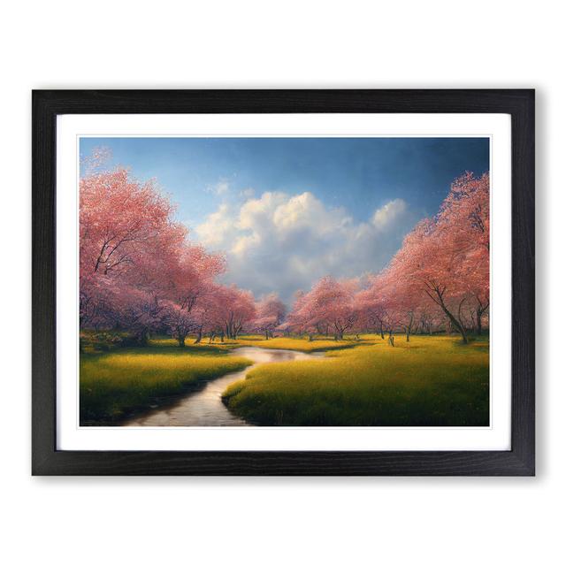 Miraculous Spring Forest - Picture Frame Graphic Art Marlow Home Co. Size: 34cm H x 46cm W, Frame Colour: Black Framed on Productcaster.