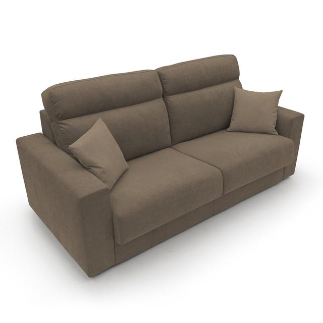 3 Seater Fold Out Sofa Bed Ebern Designs Upholstery Colour: Brown on Productcaster.