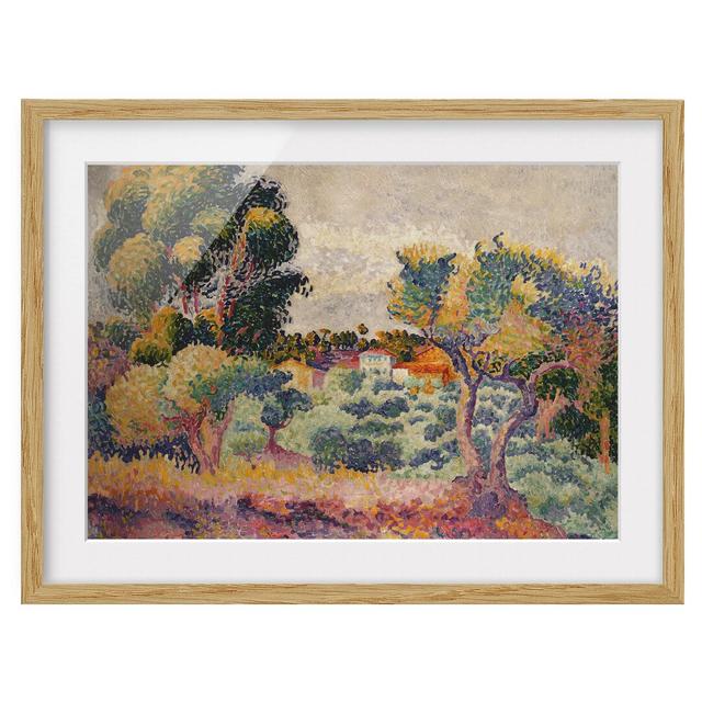 Eucalyptus and Olive Grove by Henri Edmond Cross - Picture Frame Painting Print on Paper East Urban Home Frame Options: Natural oak wood, Size: 40cm H on Productcaster.