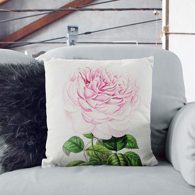 Illustration of a Rose Cushion with Filling East Urban Home Backing Colour: Black, Size: 55cm H x 55cm W x 20cm D on Productcaster.