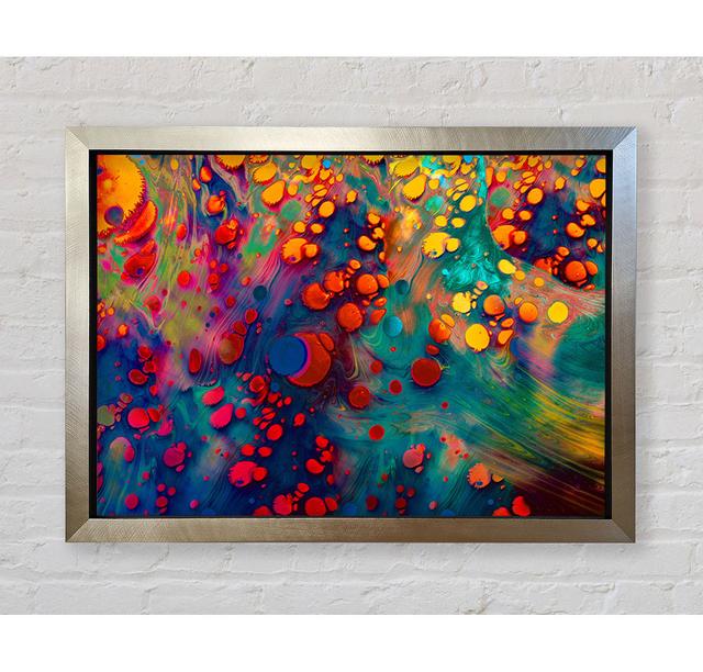 Paint Blobs In Oil Framed Print Ivy Bronx Size: 59.7cm H x 84.1cm W on Productcaster.