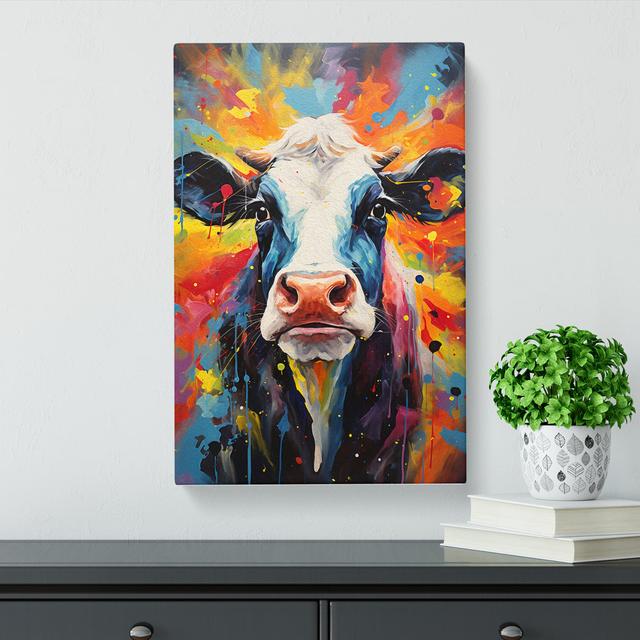 Cow Expressionism Art - No Frame Print Brambly Cottage Size: 76cm H x 50cm W x 3cm D on Productcaster.