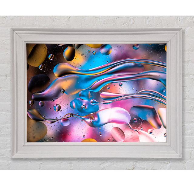 Colour Through The Water Droplets Framed Print Ivy Bronx Size: 84.1cm H x 142.2cm W x 8cm D on Productcaster.