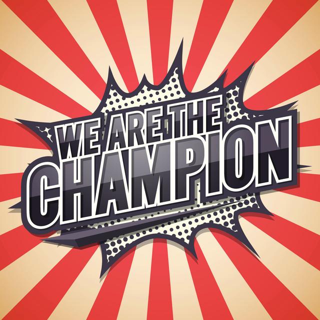 We Are The Champion Poster Happy Larry Size: 122cm H x 122cm W on Productcaster.