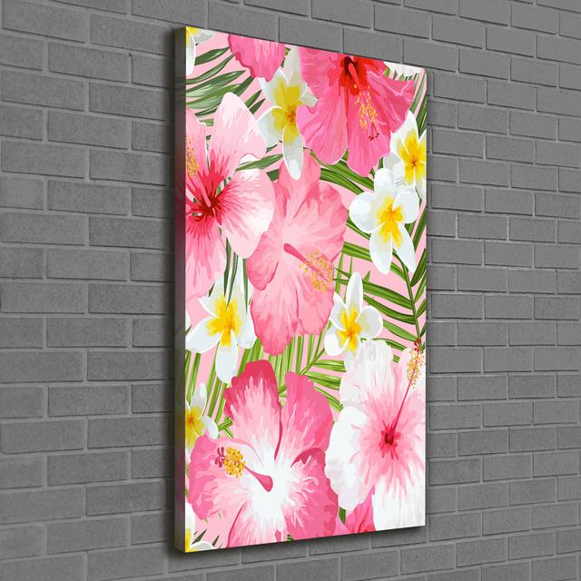 Tropical Flowers - Wrapped Canvas Art Prints Bay Isle Home on Productcaster.