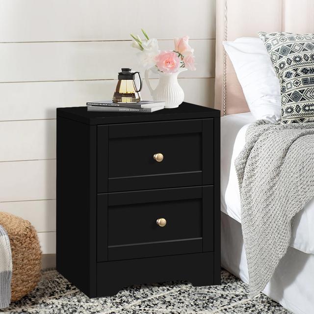 Hanneli 2 Drawers Bedside Table Marlow Home Co. on Productcaster.