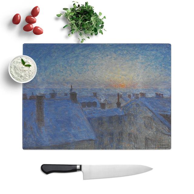 Sunrise over the Rooftops by Eugene Jansson Chopping Board East Urban Home Size: 20cm W x 28.5cm L on Productcaster.