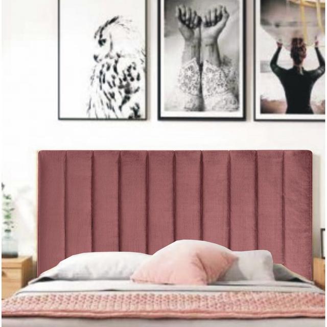 Irina Upholstered Headboard Fairmont Park Size: Single (3'), Colour: Salmon on Productcaster.