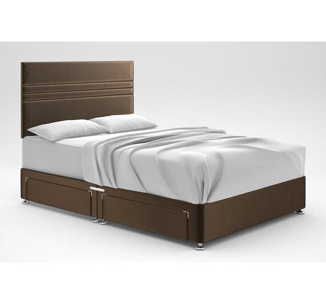 Ostara Divan Bed Base 17 Stories Size: Small Double, Storage Type: 4 Drawers, Colour: Mushroom on Productcaster.