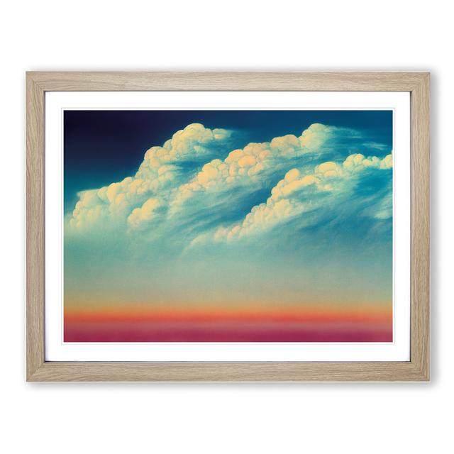 Splendid Clouds House of Hampton Size: 25cm H x 34cm W x 2cm D, Frame Colour: Oak on Productcaster.