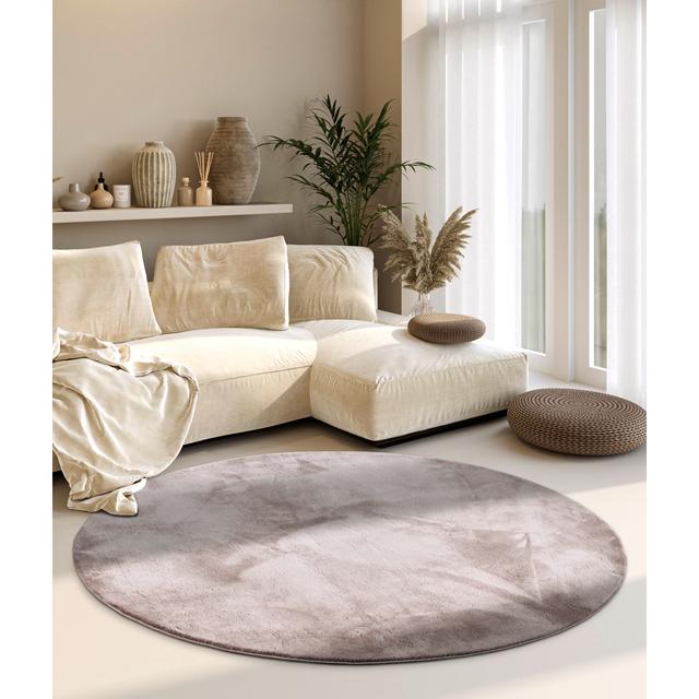 , Light grey Leon high pile rug Villeroy & Boch Size: Round 160cm on Productcaster.