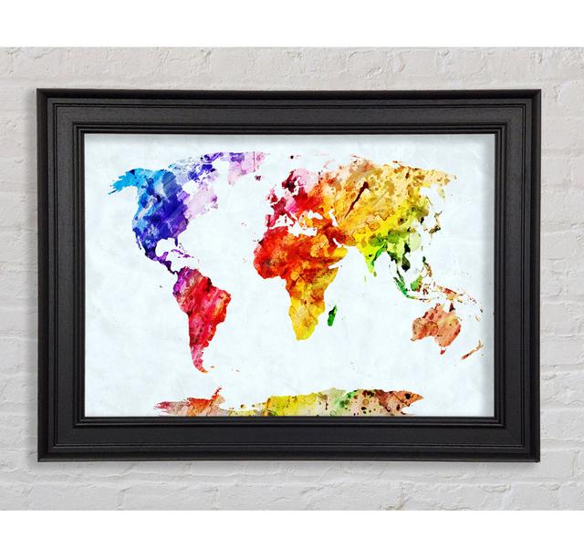 Map Of The World 6 - Print Longshore Tides Size: 84.1cm H x 142.2cm W x 8cm D on Productcaster.