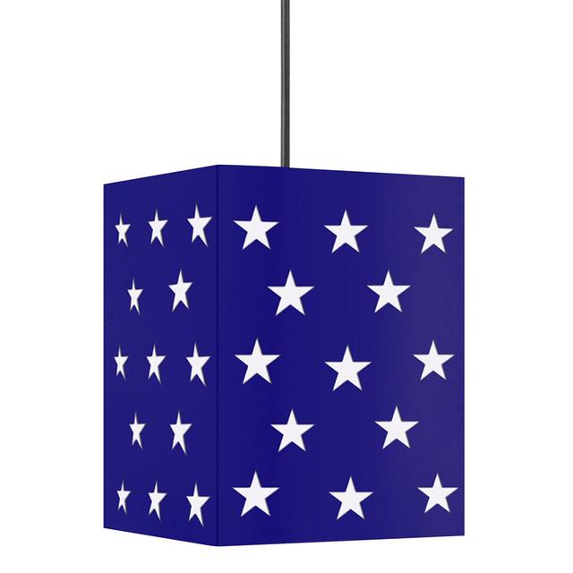 Reardon 1 - Light Square/Rectangle Pendant 17 Stories Shade Colour: Blue on Productcaster.