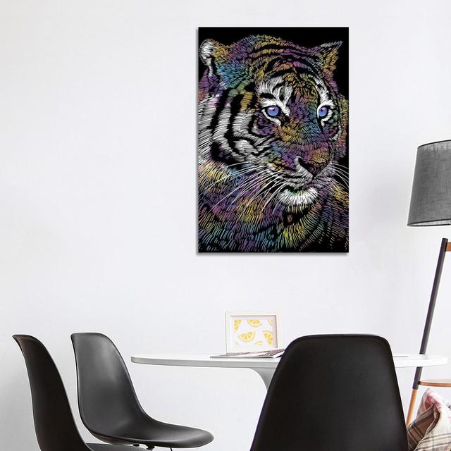 Realistic Tiger Colorful by Alberto Perez - Wrapped Canvas Print Latitude Vive Size: 101.6cm H x 66.04cm W x 3.81cm D on Productcaster.