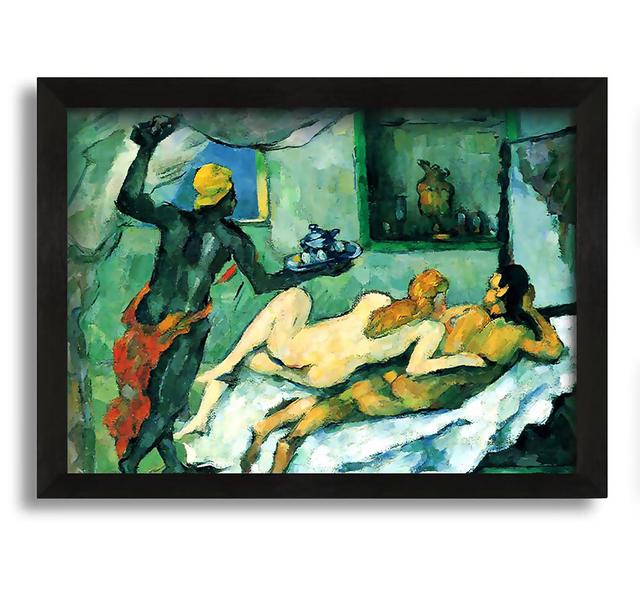 Cezanne After Lunch in Naples - Picture Frame Graphic Art on Canvas Ophelia & Co. Size: 60cm H x 84cm W x 10cm D on Productcaster.