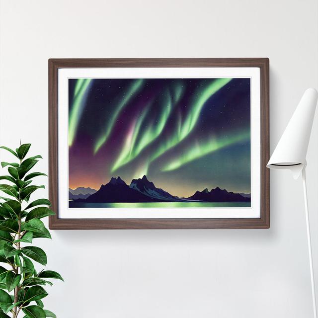 Northern Lights Vol.6 - Picture Frame Graphic Art 17 Stories Size: 25cm H x 34cm W x 2cm D, Frame Colour: Walnut on Productcaster.