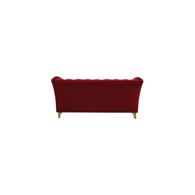 Burr 2 Seater Chesterfield Sofa Etta Avenue Leg Colour: Like Oak, Upholstery Colour: Red on Productcaster.