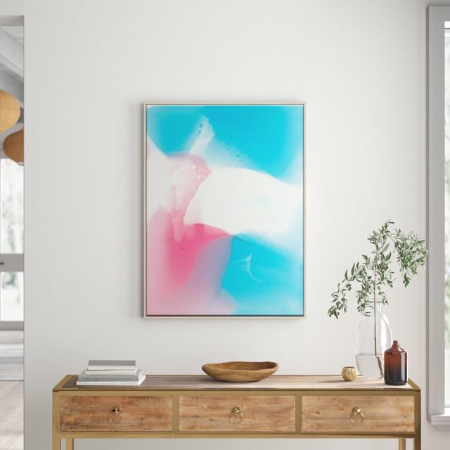 'Flow 41' Framed Art Print on Canvas East Urban Home Size: 102cm H x 76cm W, Frame Options: Timber on Productcaster.