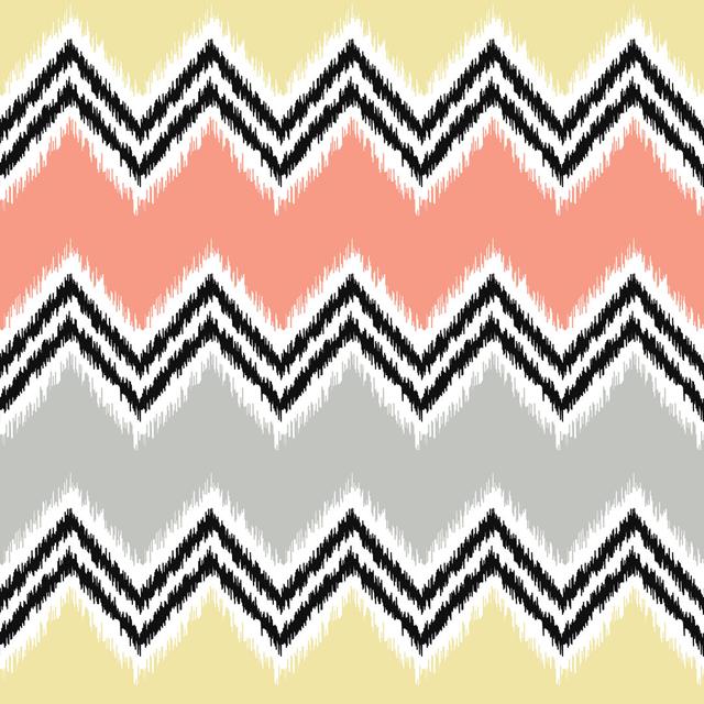 Zig Zag Pattern von Kidstudio852 - Leinwanddrucke Natur Pur Größe: 40 cm H x 40 cm B x 1,8 cm T on Productcaster.