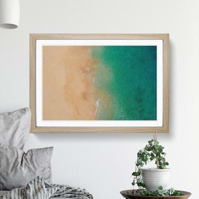 Kihei Beach in Hawaii - Picture Frame Graphic Art Print East Urban Home Format: Oak, Size: 35cm H x 50cm W x 2cm D on Productcaster.