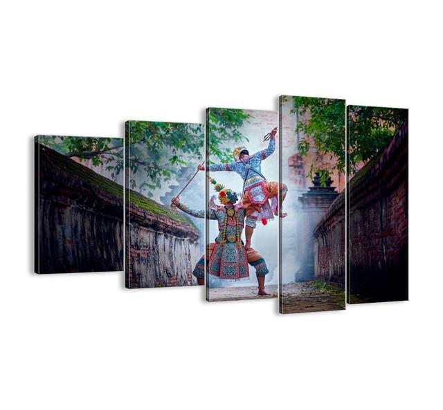 'Dance Is Deadly Beautiful' - 5 Piece Wrapped Canvas Photograph Print Bloomsbury Market Size: 100cm H x 150cm W x 1.8cm D on Productcaster.