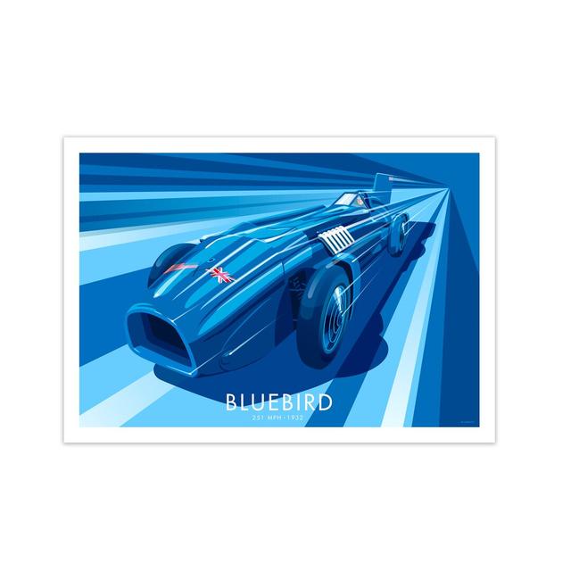 Bluebird by Stephen Millership - Print East Urban Home Frame Options: No Frame, Size: 59.4 cm H x 84.1 cm W x 1 cm D on Productcaster.